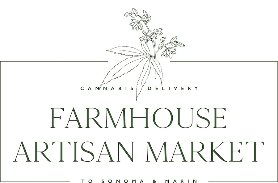 Farmhouse Artisan Market logo, with cannabis delivery to Sonoma and Marin.